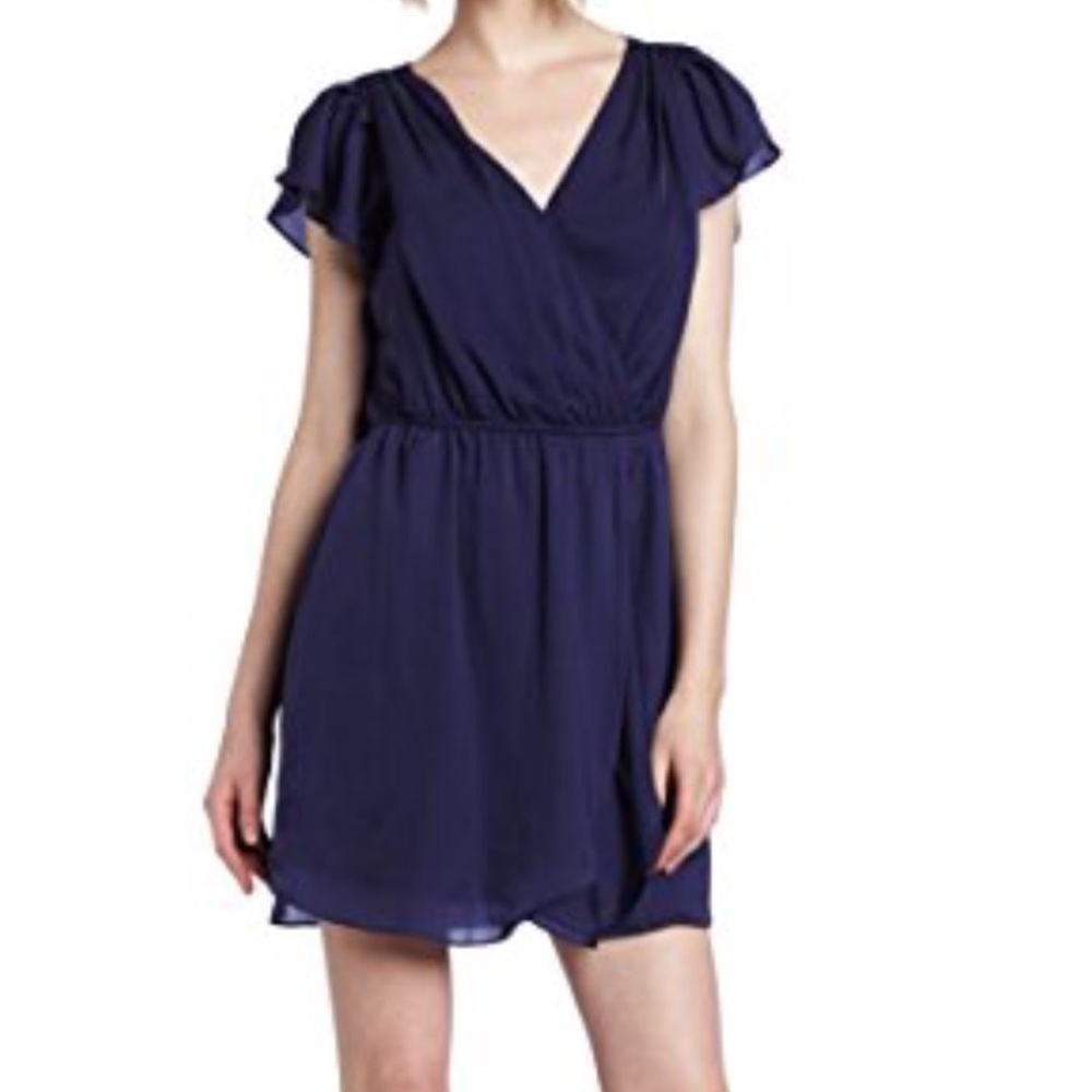 BCBGeneration Flounce Blue Dress